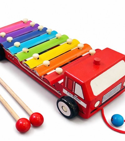 Ahşap Arabalı 8'Li Selefon Müzik Aleti 93-719