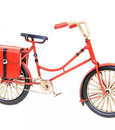 Dekoratif Metal Bisiklet Çantalı