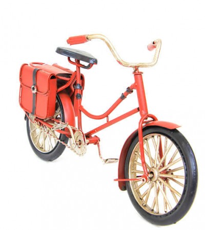 Dekoratif Metal Bisiklet Çantalı