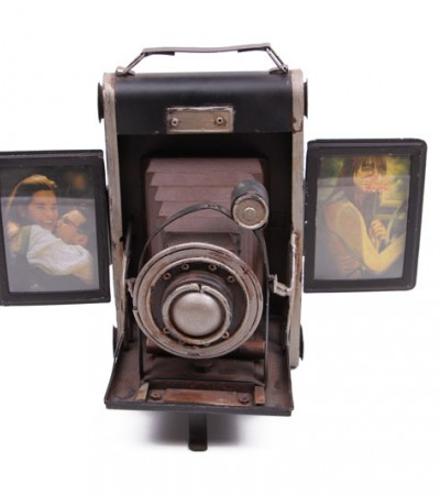 Dekoratif Metal Çerçeve Fotoğraf Makinesi