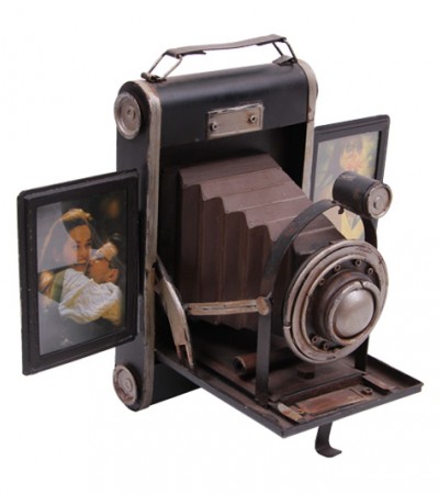 Dekoratif Metal Çerçeve Fotoğraf Makinesi