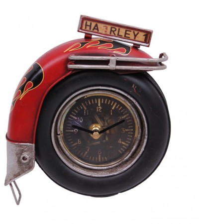 Dekoratif Metal Saat Motosiklet Tekerleği