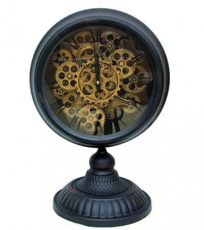 Masaüstü Siyah Çarklı Saat